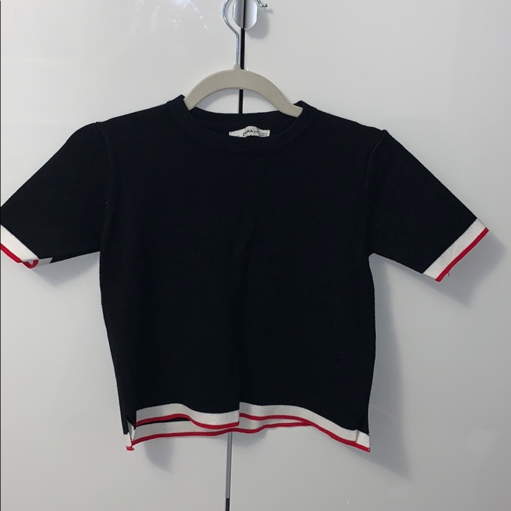 Cropped knit top